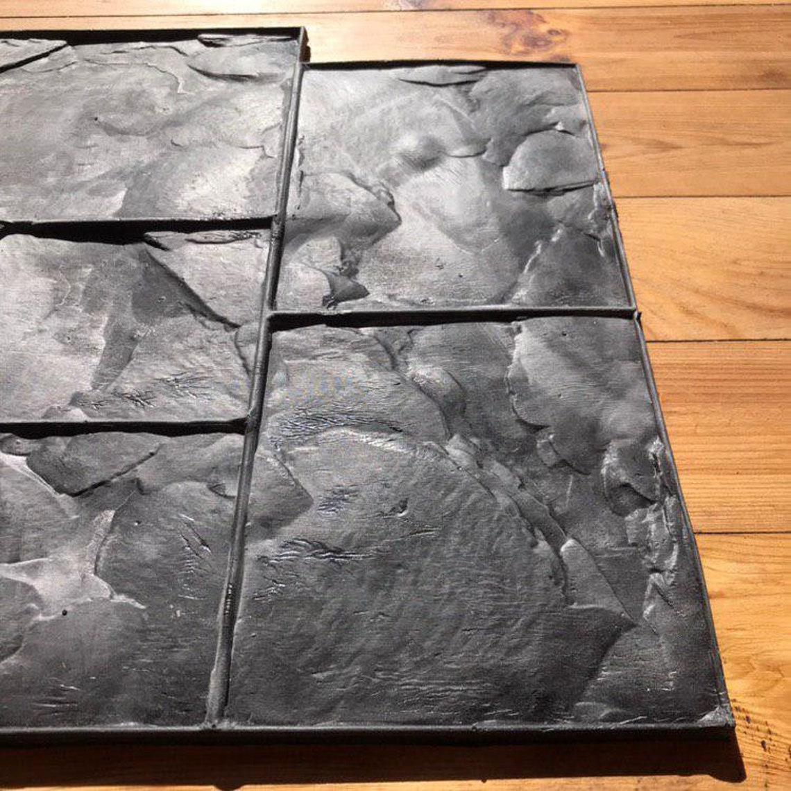 Polyurethane stamp Hewn 2 Concrete Stamp Floppy Stamp Mat Etsy