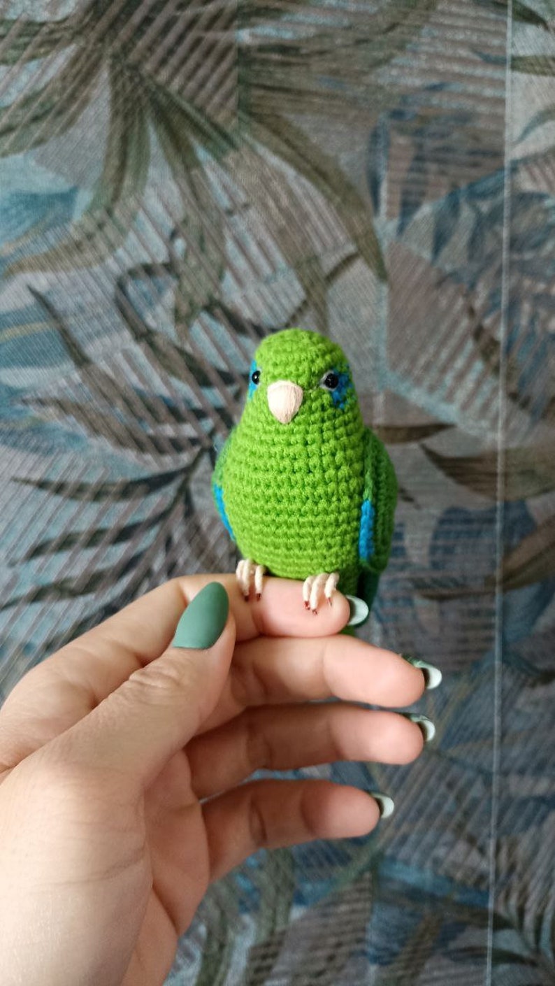 Crochet Green Parrotlet image 2