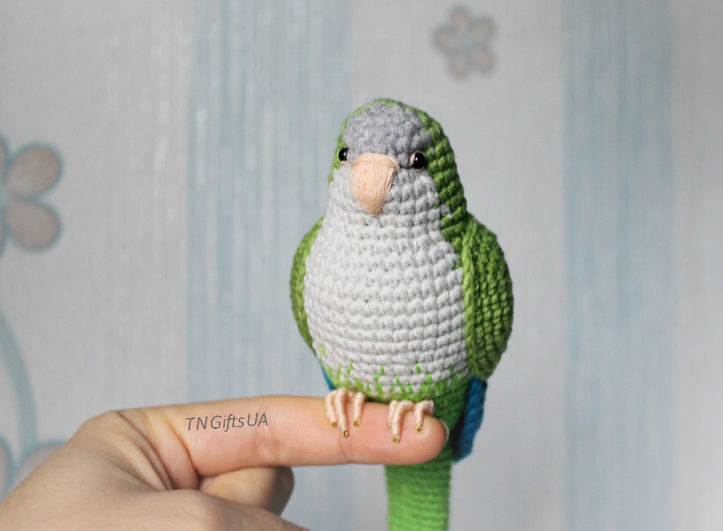 Green Quaker Crochet Monk Parakeet Bird Lovers Plushies Toy Etsy