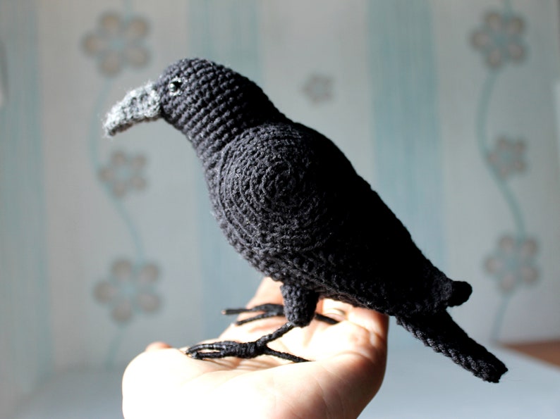 Crochet Crow PATTERN Tutorial PDF Gothic Black Raven Crochet | Etsy