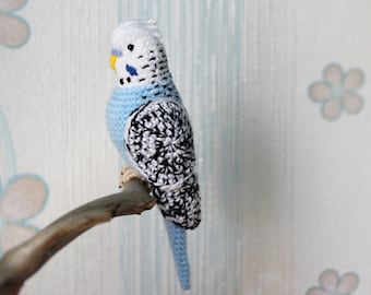 かぎ針編みのセキセイインコのパターン、編みぐるみの鳥のPDF