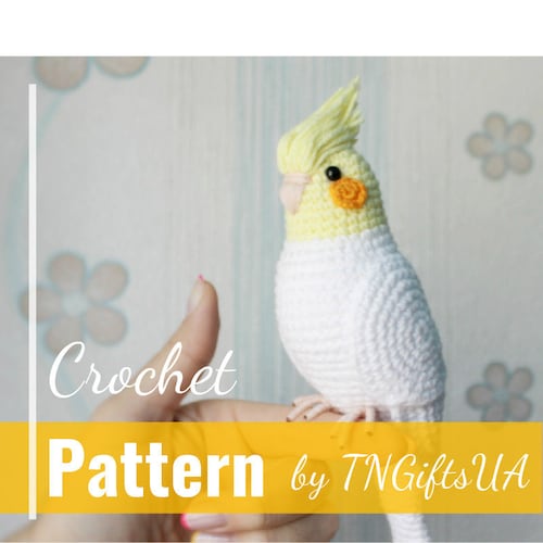 Wzór na szydełkową nimfę, łatwy wzór na papugę amigurumi w formacie PDF