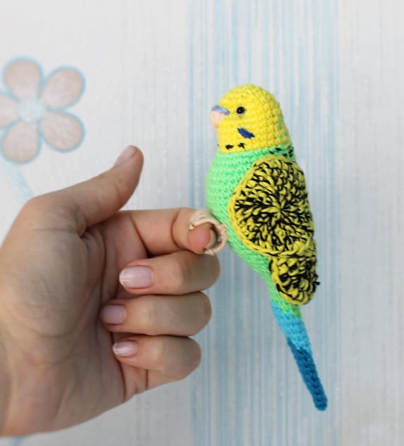 かぎ針編みのセキセイインコのパターン、2つのオウムのチュートリアル