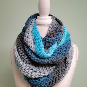 Sugar Shack Infinity Scarf / Crochet Cowl / Wide Infinity Scarf