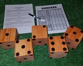Custom Burned Dice Yardzee Christmas