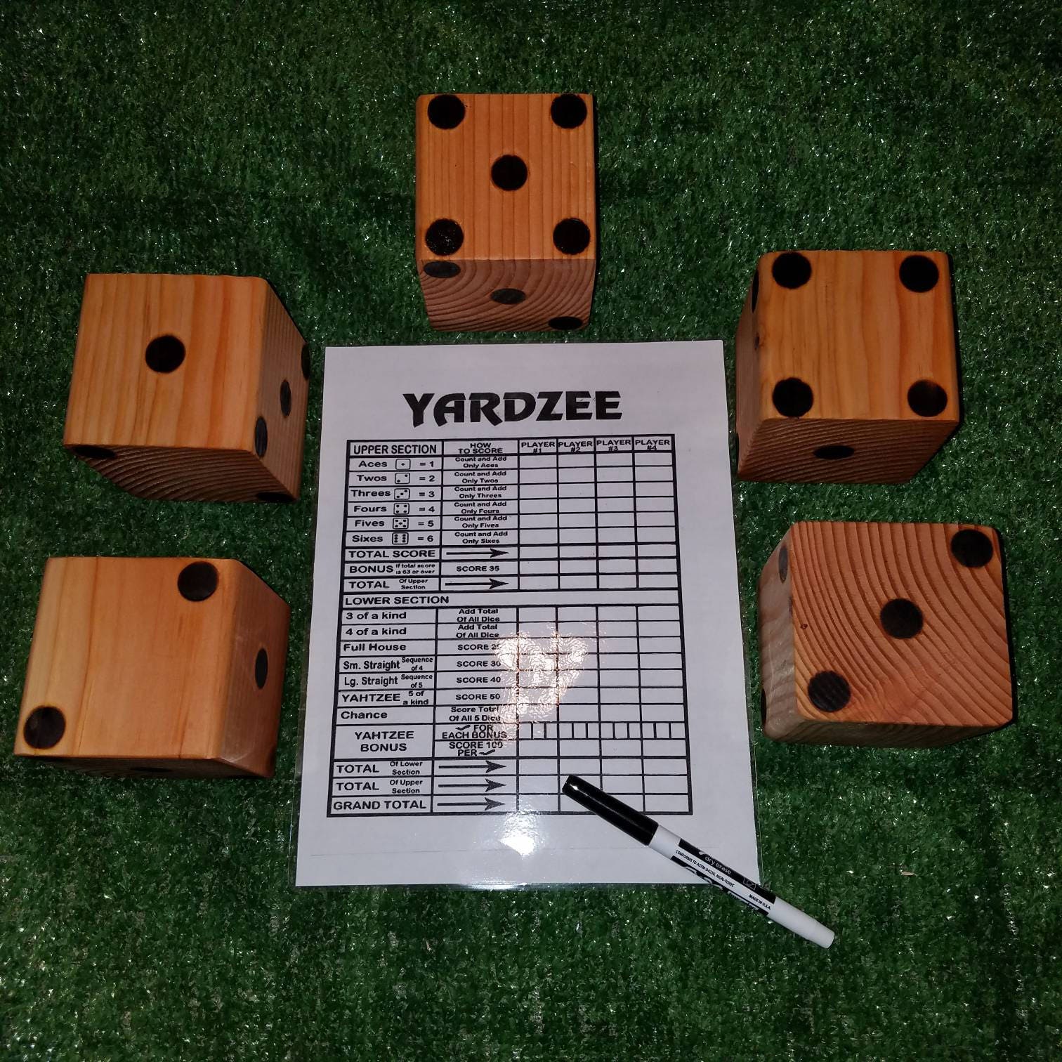 Yardzee Game and Scorecard Christmas Gift