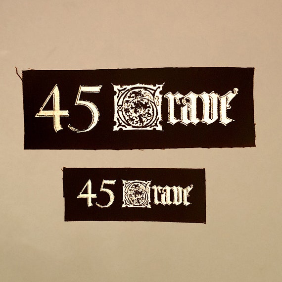 45 Grab LONG Patch Goth Post Punk Death Rock 45 Grab LONG Patch Goth Post Punk Death Rock