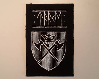 Neh\u00ebmah print patch raw black metal band