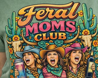 Feral Moms Club Shirt, Livestock Show Mama Tee, Funny Cowgirl Western Life