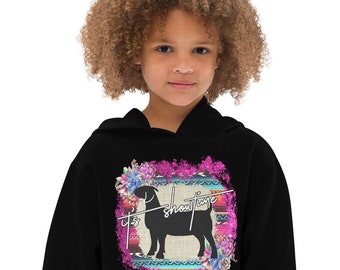 Livestock Show Goat Kids Fleece Hoodie | It's Showtime Heifer | Youth S-XL