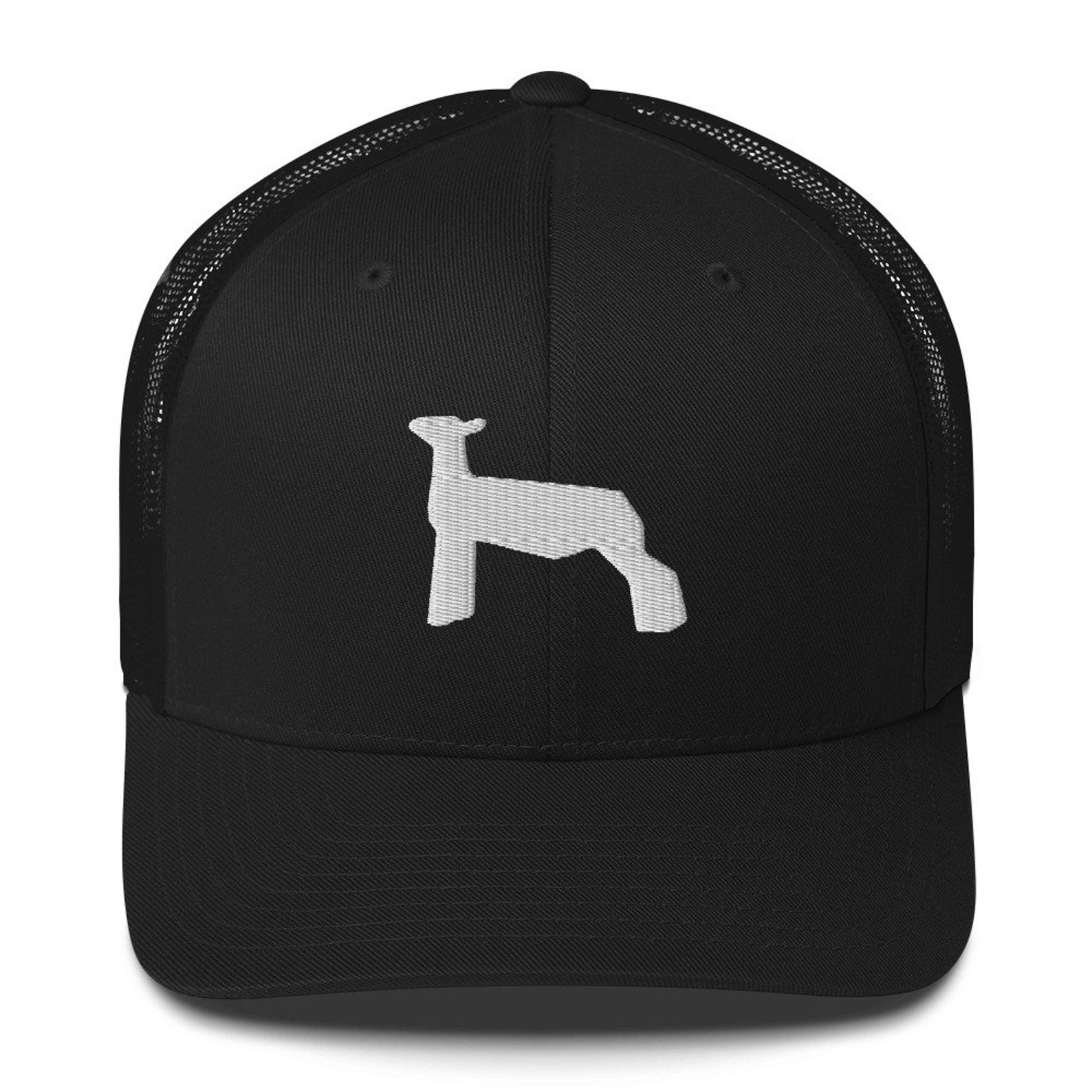 Show Lamb Trucker Cap Livestock Show Sheep Cap Mesh Back Midprofile