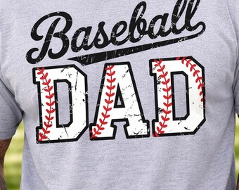 Vintage Baseball Dad Tee, Game Day Graphic, Father Gift, Distressed Ballpark Style