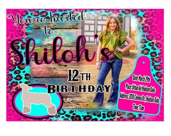 Custom Livestock Show Birthday Card – Personalized Digital Download