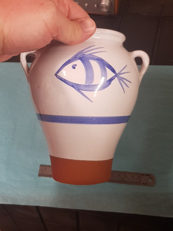 ヴィンテージ 1950 年代 大型 スペイン ハンドメイド スタジオ 陶器