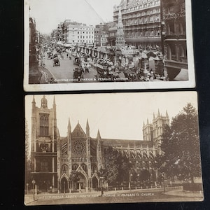 vintage paar Victoriaanse 1900s Londen ansichtkaarten interessante lokale geschiedenis stukken