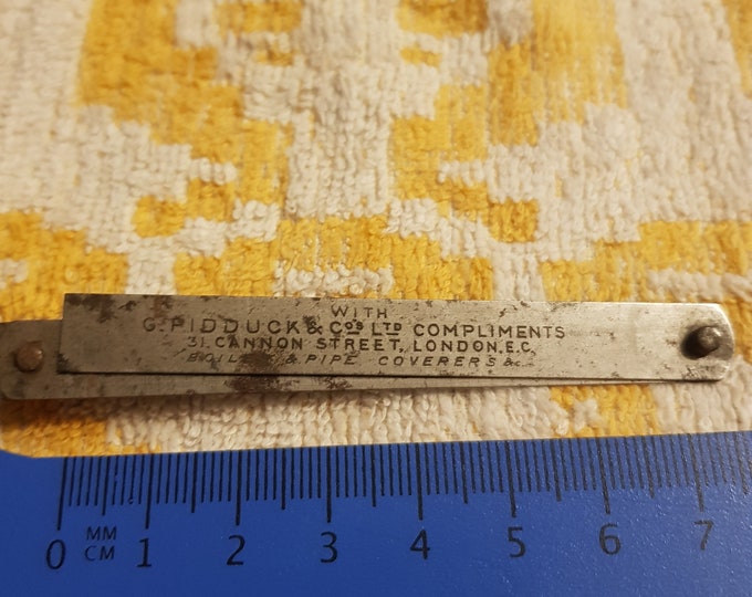 Antique Steel Metal Victorian Ruler Foldable Measuring Piece 1900s Item ...