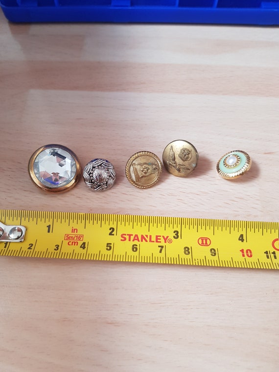 vintage antique buttons job lot raf military crys… - image 1