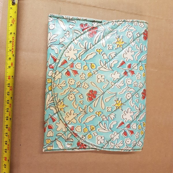 vintage mid century waterproof purse document wallet satchel piece 1950s kitsch pattern scandi item
