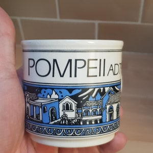 vintage kitsch 1960s pottery coffee cup culture pompeii piece vintage irish made item