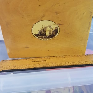 victorian storage trinket box carluke interesting kitsch piece local interest souvenir item british 1900s