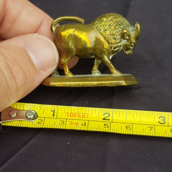 antique victorian 1900s brass bison animal souvenir piece unusual curios item american souvenir