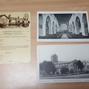 vintage religioso cartoline chiese matrimonio 50s pezzi francobolli kitsch retro antico set 4