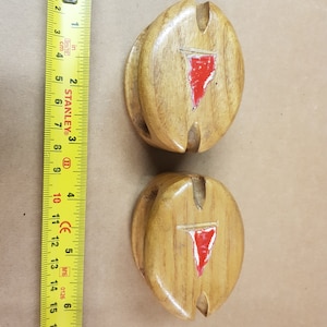 vintage kitsch nautical maritime 1950s wooden pulley ship tool treen mid century pieces boats shipping