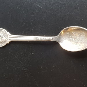 vintage silver? plated? danish coin spoon great piece nordic kitchen item kitsch 1950s