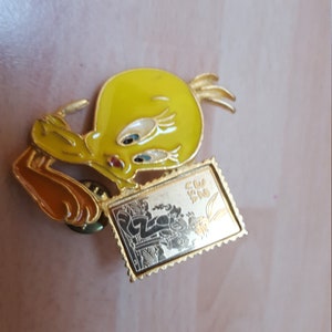 Vintage ons mail Amerikaanse post tweety pie looney tunes broche badge - zeldzame stuk