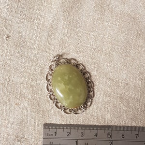 vintage celtic green stone pendant jewellery piece retro item mystical gothic item 1950s 60s