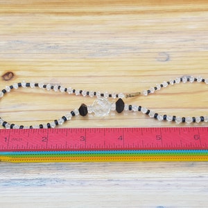 antique 1920s 30s crystal ? plastic beaded necklace piece minimalist shimmer item jewellery