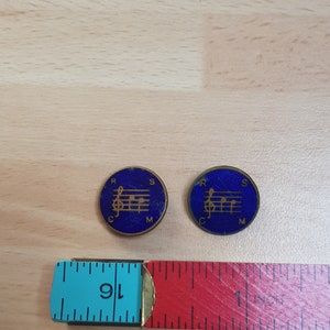 vintage mid century 1950s music grading notes orchestra badge awards pieces unusual decor item