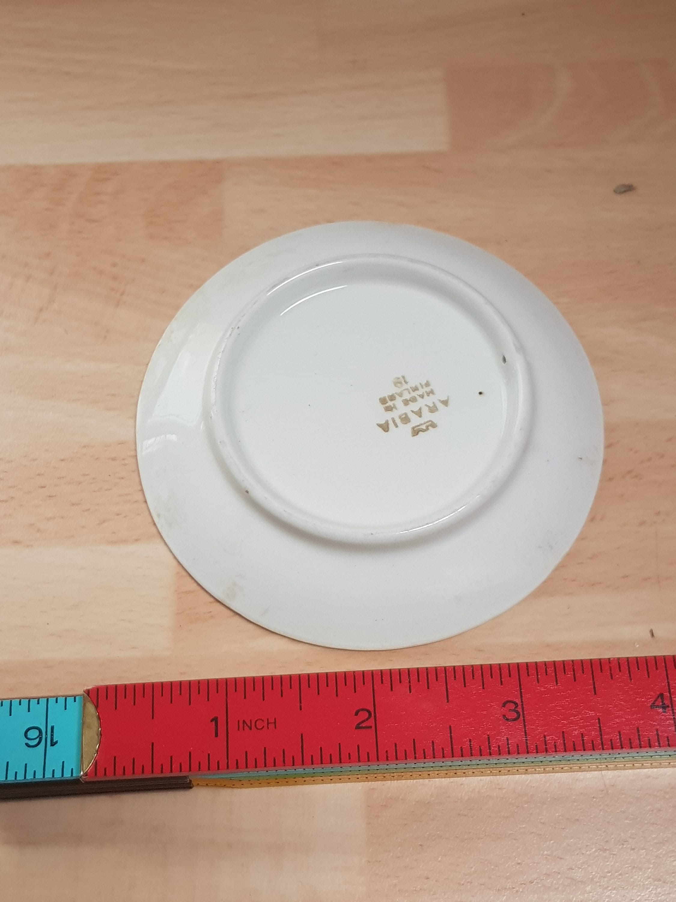 Vintage 1960s 70s Arabia Finland Finnish Suomi Pottery Plate Folk
