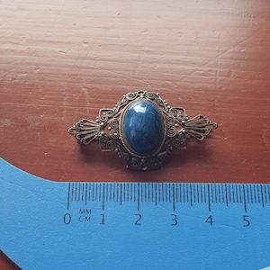 antique bleu pierre argent italien des années 1900 pièce bijou design inhabituel objet design en filigrane