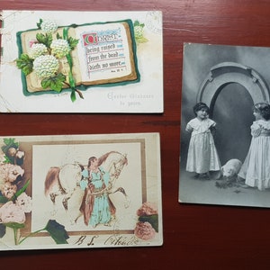 antico vittoriano 1910 carte religiose cartoline preghiere pensieri curiosità morbose opere d'arte originali
