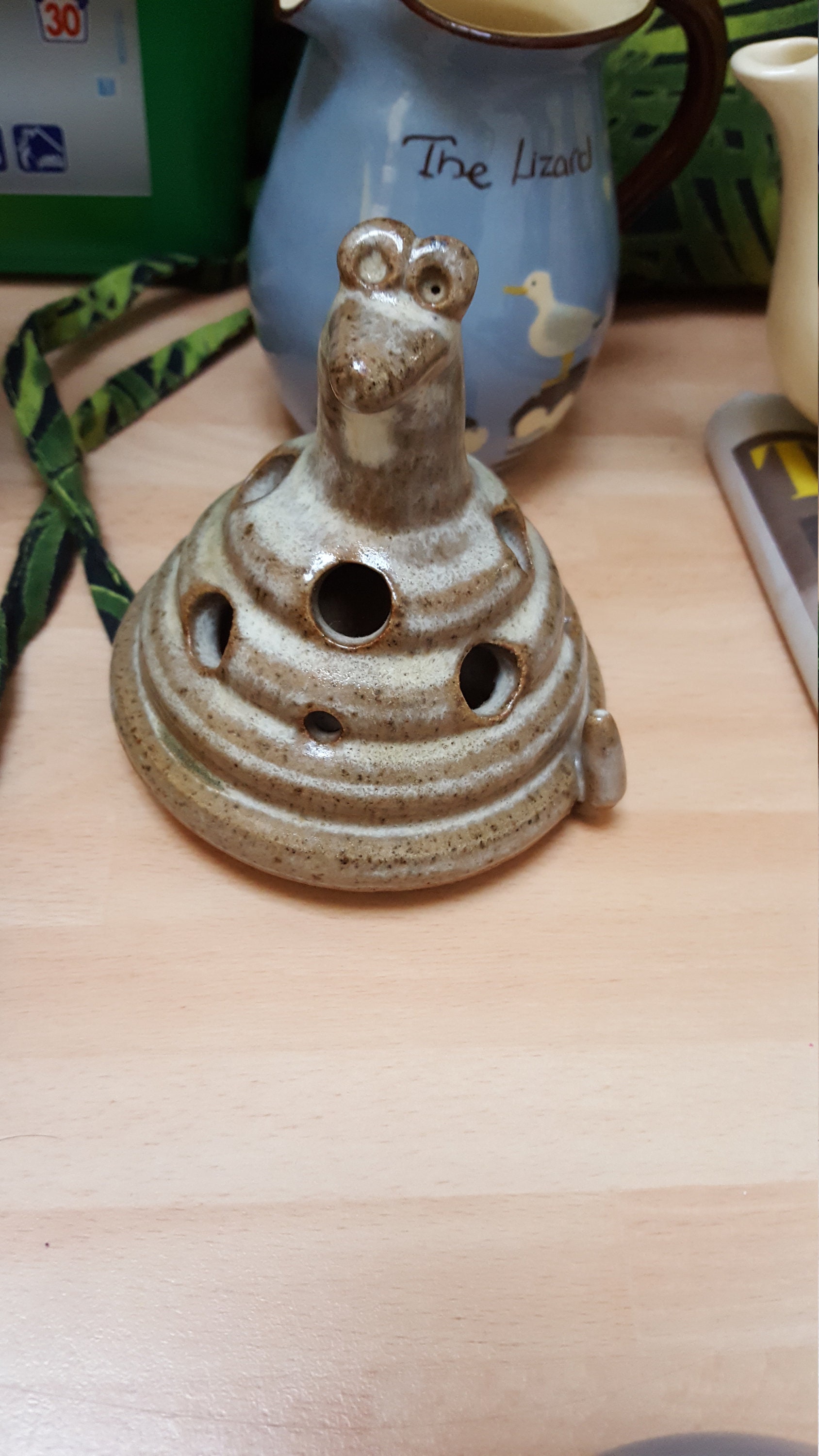 Vintage Signum Studio Pottery Boho Snake Incense Burner Vintage Signum Studio Pottery Boho Snake Incense Burner