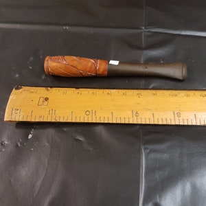 antique wooden hand carved pipe cheroot alpine piece 1900s souvenir item boho retro black forest