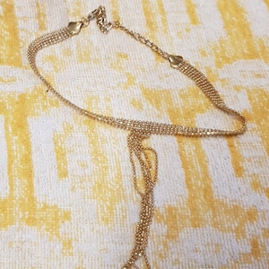 vintage or ton choker collier art déco dîner pièce boho article rétro années 1950 années 60