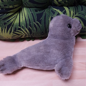 Vintage Retro-Ststeiff-steife Robbe tierische Plüsch-Sammlerspielzeug 2006? niedliches Tier