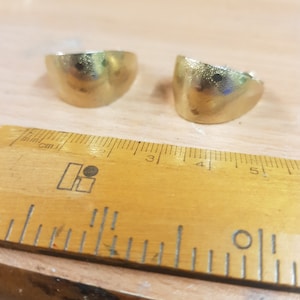 vintage oro tono cruz aro pendientes boho pieza antigua 1950s artículos retro joya clip en