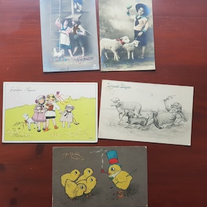 selezione di lotti di lavoro francesi antichi cartoline di pasqua anni '10 curiosità arte celebrazione cartoline