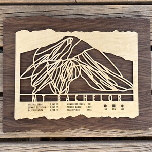 Mount Bachelor Ski Gift pour les skieurs et snowboarders Ski Art-Ski Decor-Skiing Wall Art pour votre Oregon Ski House