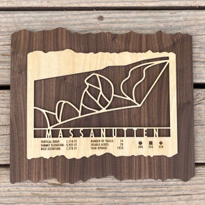 Massanutten Ski Trail Map Art Gift pour les skieurs et les snowboarders - Ski Decor - Skiing Wall Art pour votre maison de ski