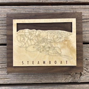 Steamboat Décor de ski en bois Art du snowboard - Cadeaux de ski pour Steamboat Colorado Ski House