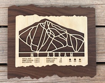 Mt Abram Trail Map Mount Abram | Etsy Canada