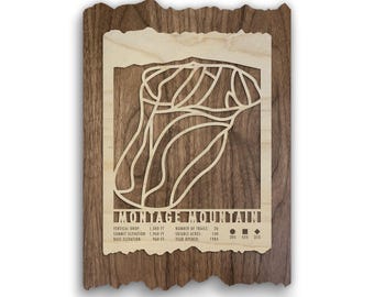 Montage Mountain Ski Trail Map - Wood Wall Art