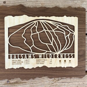 Balsams Wilderness Ski Decor Map Art Gift pour les skieurs et les snowboarders-New Hampshire - Skiing Mountain Art pour votre maison de ski