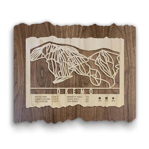Okemo Ski Trail Map Art - Wood Wall Decor for your Vermont Ski House