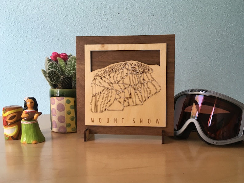 Mount Snow Wooden Ski Decor Snowboard Art Ski Gifts for Etsy