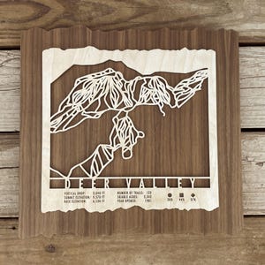 Deer Valley Ski Decor carte cadeau ski snowboard - Deer Valley Utah Ski Resort - Ski Art mural Utah Ski House Lodge